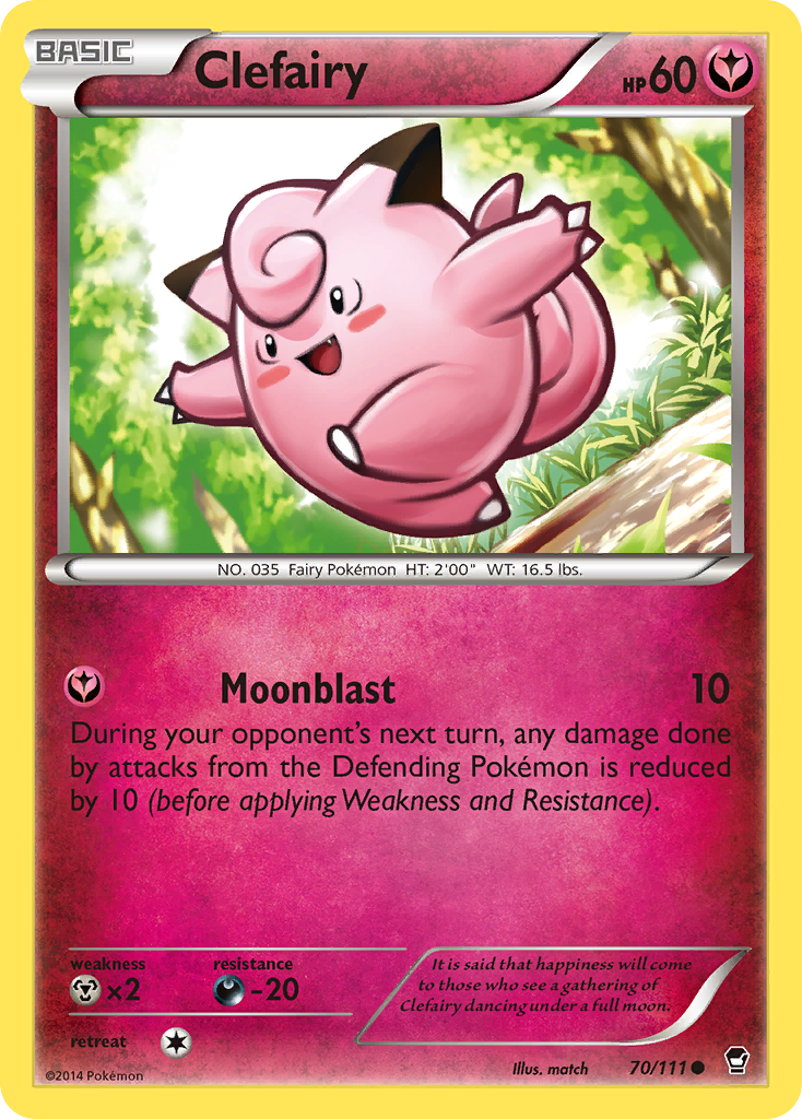 Clefairy (70) (70) [XY - Furious Fists] Reverse Holofoil - Deck Out Gaming