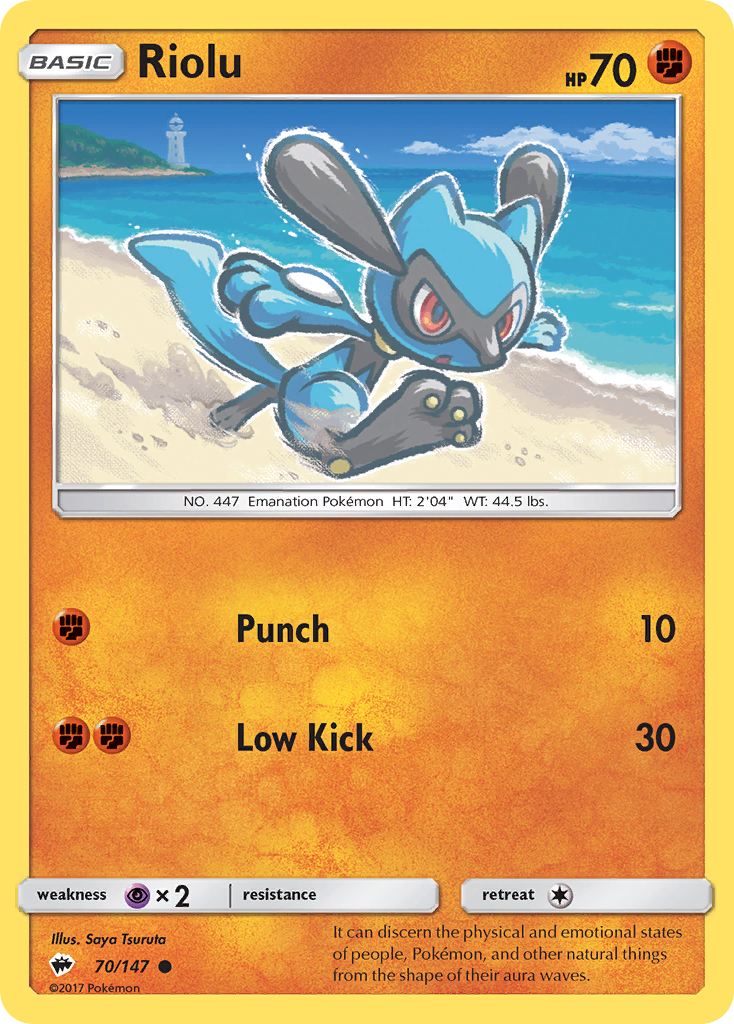 Riolu (70) [SM - Burning Shadows] Reverse Holofoil - Deck Out Gaming