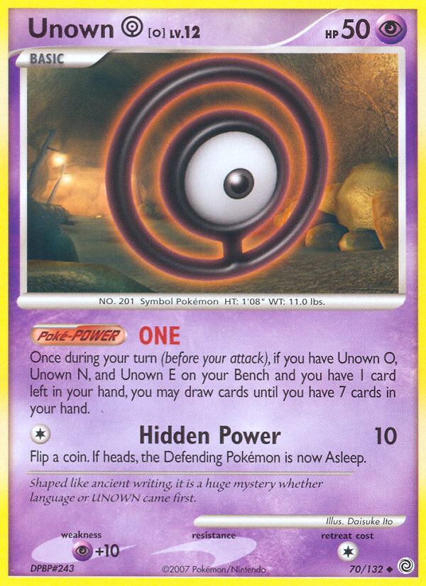 Unown [O] (70) [Secret Wonders] Reverse Holofoil - Deck Out Gaming