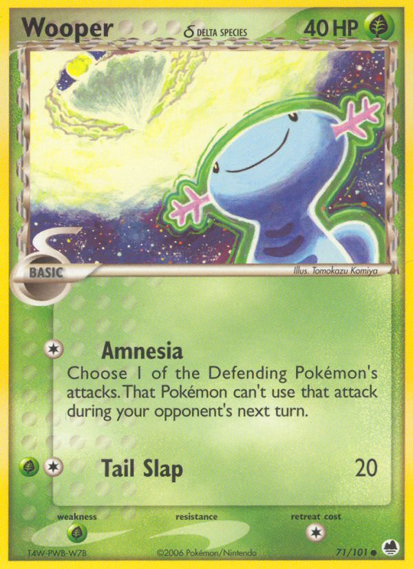 Wooper (71/101) (Delta Species) (Stamped) [EX: Dragon Frontiers] - Deck Out Gaming