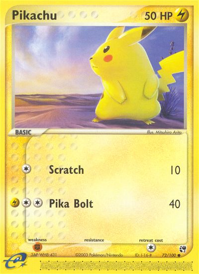 Pikachu (72) [Sandstorm] Reverse Holofoil - Deck Out Gaming