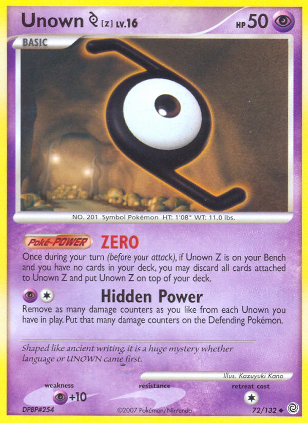 Unown [Z] (72) [Secret Wonders] Reverse Holofoil - Deck Out Gaming