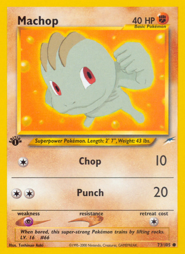 Machop (73/105) [Neo Destiny 1st Edition] - Deck Out Gaming