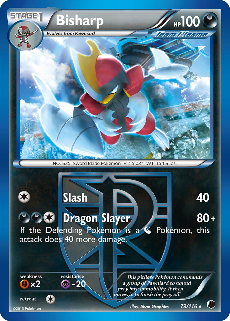 Bisharp (Team Plasma) (73) [Plasma Freeze] Reverse Holofoil - Deck Out Gaming