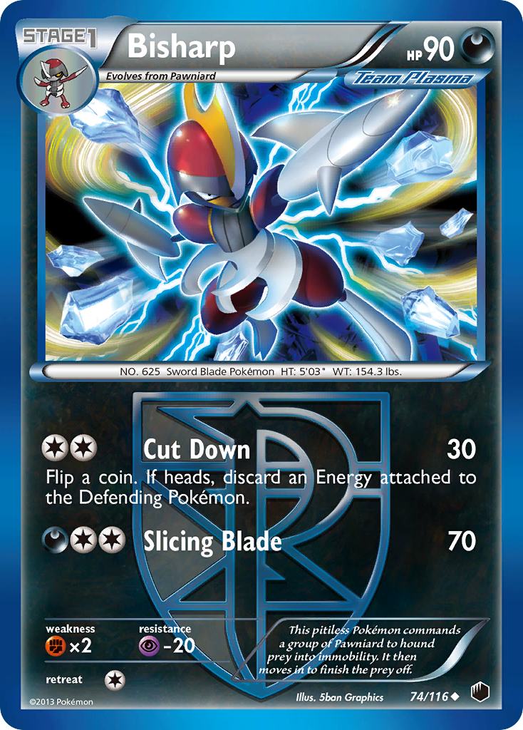 Bisharp (Team Plasma) (74) [Plasma Freeze] Reverse Holofoil - Deck Out Gaming