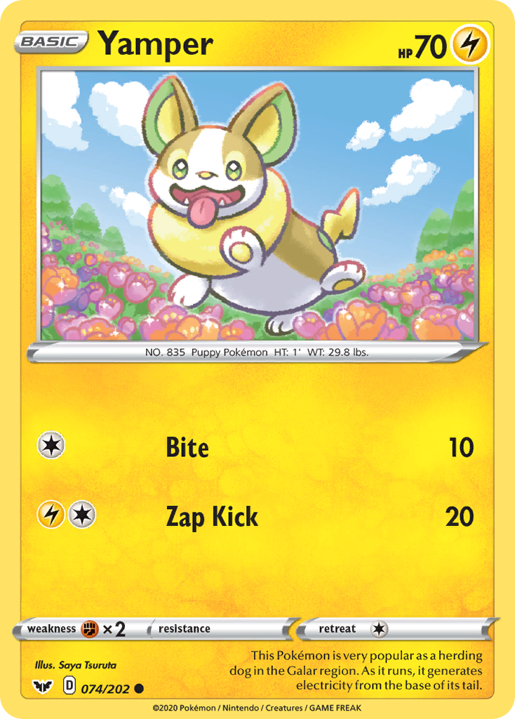 Yamper (074) (074/202) [SWSH01: Sword & Shield Base Set] - Deck Out Gaming