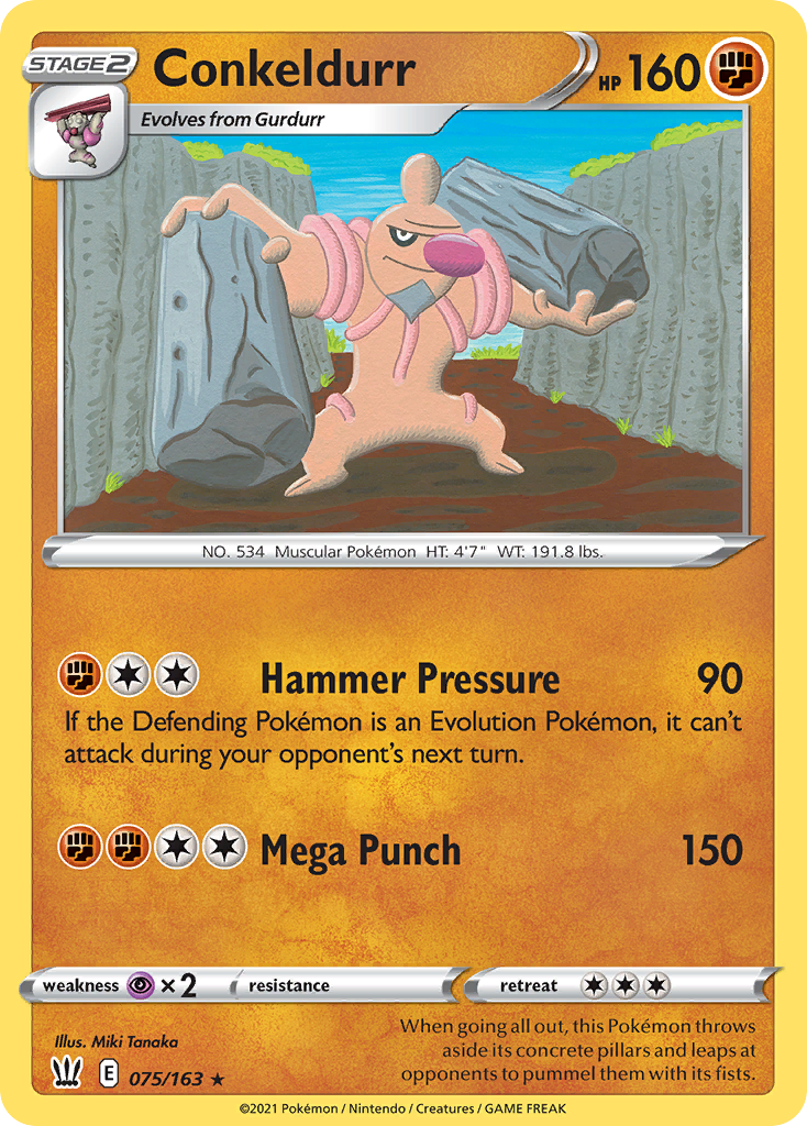 Conkeldurr [SWSH05: Battle Styles] Reverse Holofoil - Deck Out Gaming