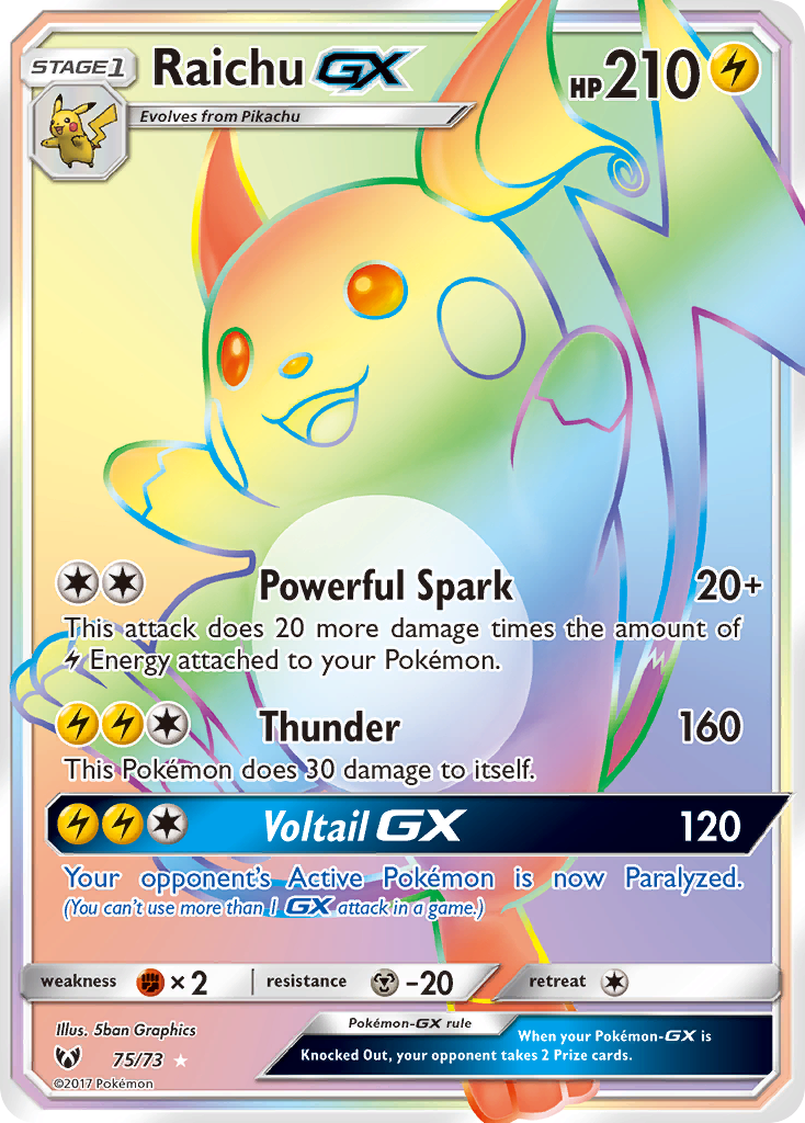 Raichu GX (75/73) [Sun & Moon: Shining Legends] - Deck Out Gaming