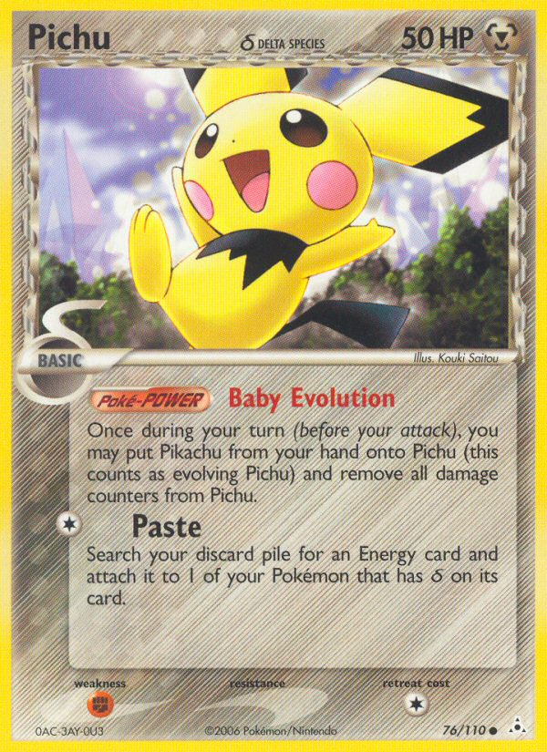 Pichu (76/110) (Delta Species) (Stamped) [EX: Holon Phantoms] - Deck Out Gaming