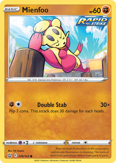 Mienfoo [SWSH05: Battle Styles] Reverse Holofoil - Deck Out Gaming