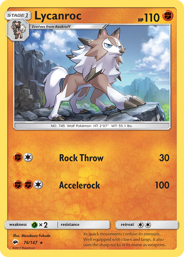Lycanroc (76) (76) [SM - Burning Shadows] Reverse Holofoil - Deck Out Gaming