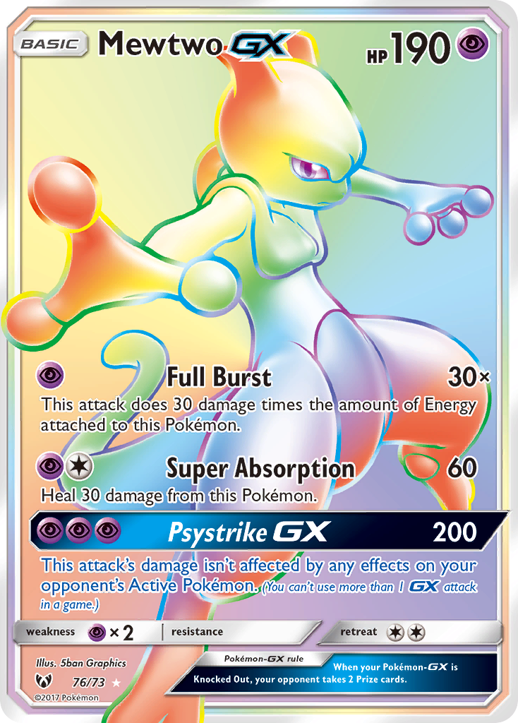 Mewtwo GX (76/73) [Sun & Moon: Shining Legends] - Deck Out Gaming