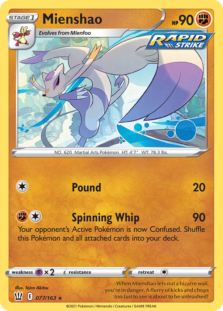 Mienshao [SWSH05: Battle Styles] Reverse Holofoil - Deck Out Gaming