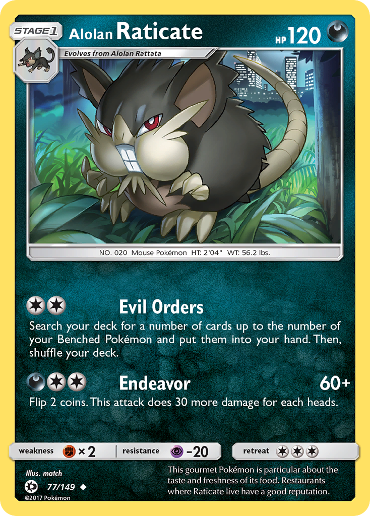 Alolan Raticate (77) [SM Base Set] - Deck Out Gaming