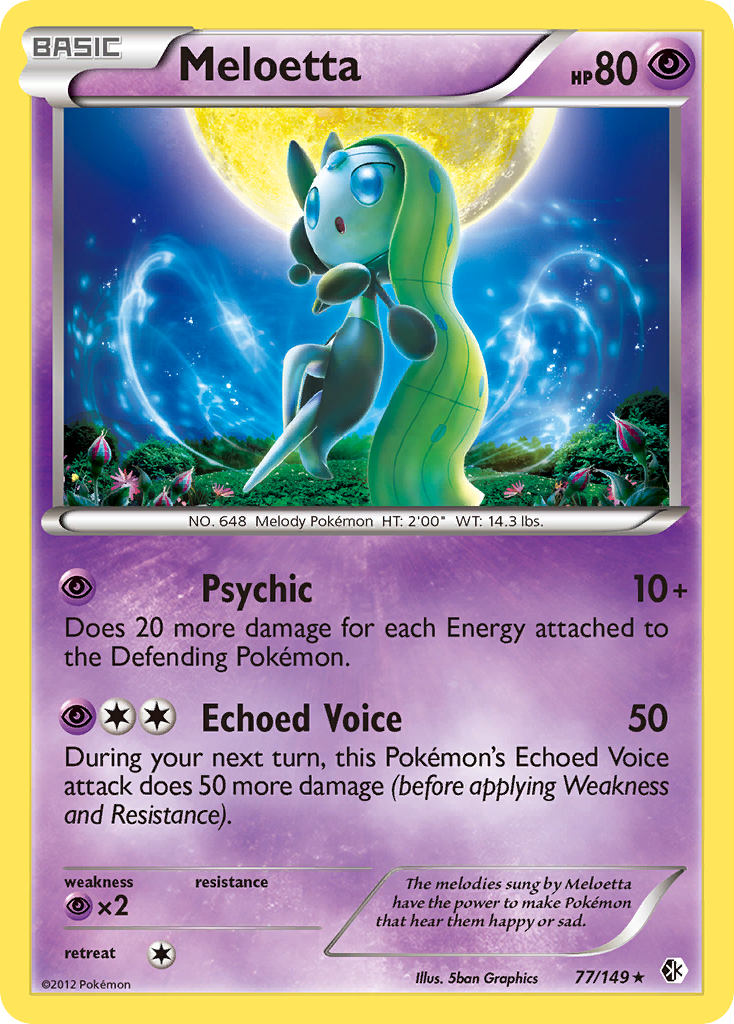 Meloetta (77/149) [Black & White: Boundaries Crossed] Reverse Holofoil - Deck Out Gaming