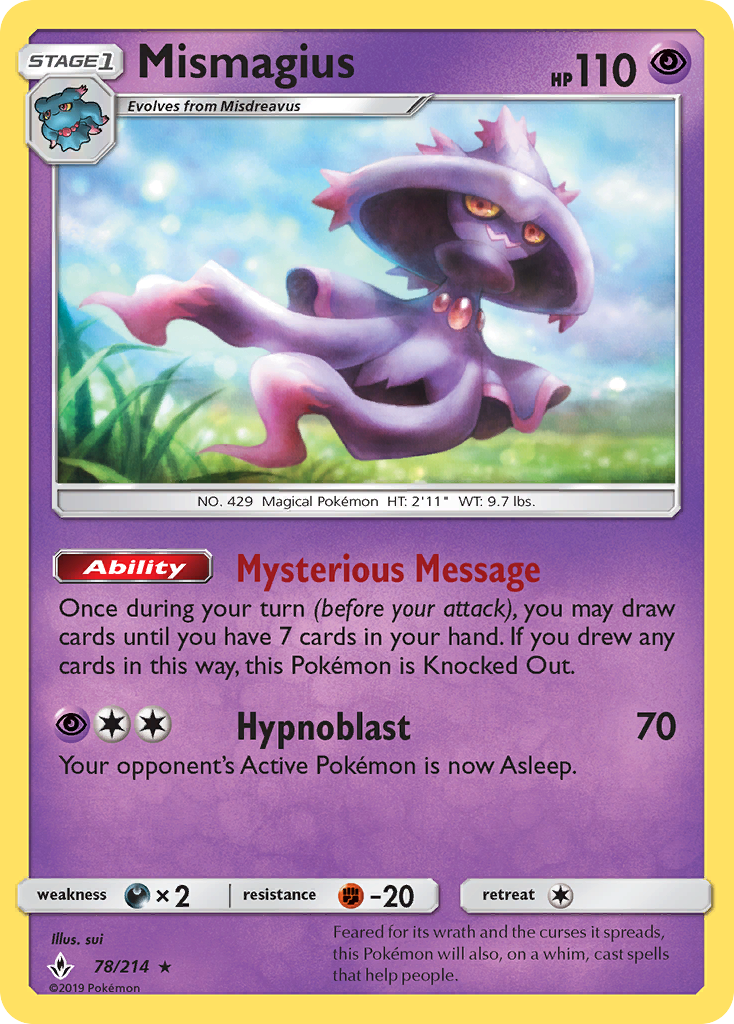 Mismagius (78/214) [Sun & Moon: Unbroken Bonds] Reverse Holofoil - Deck Out Gaming