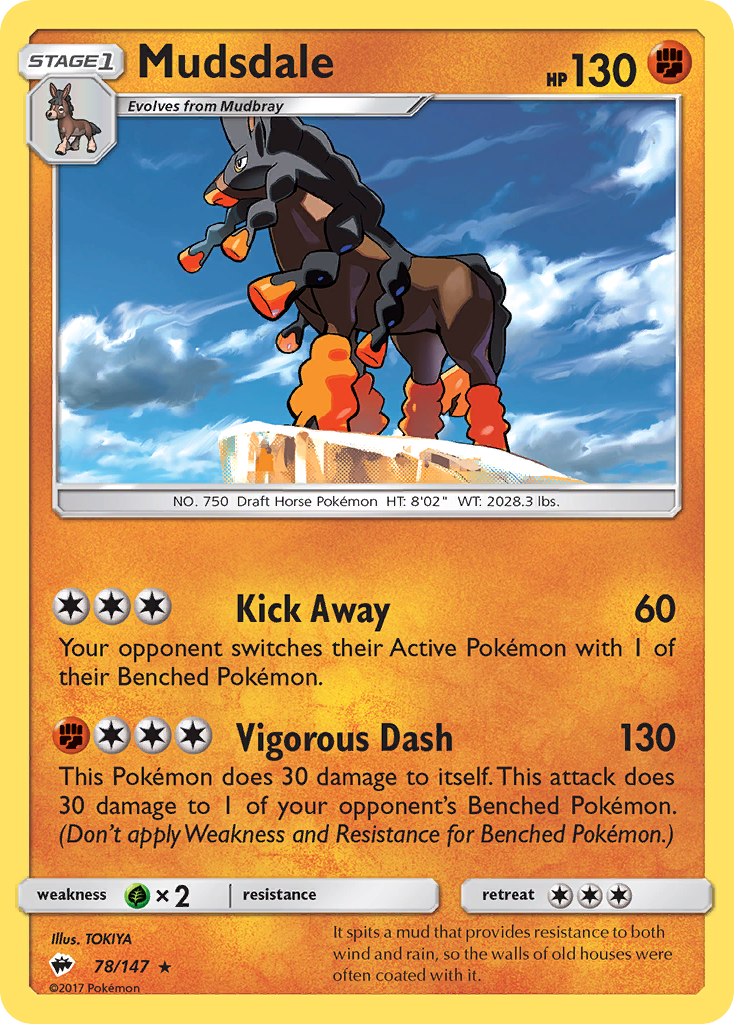 Mudsdale (78) [SM - Burning Shadows] Reverse Holofoil - Deck Out Gaming