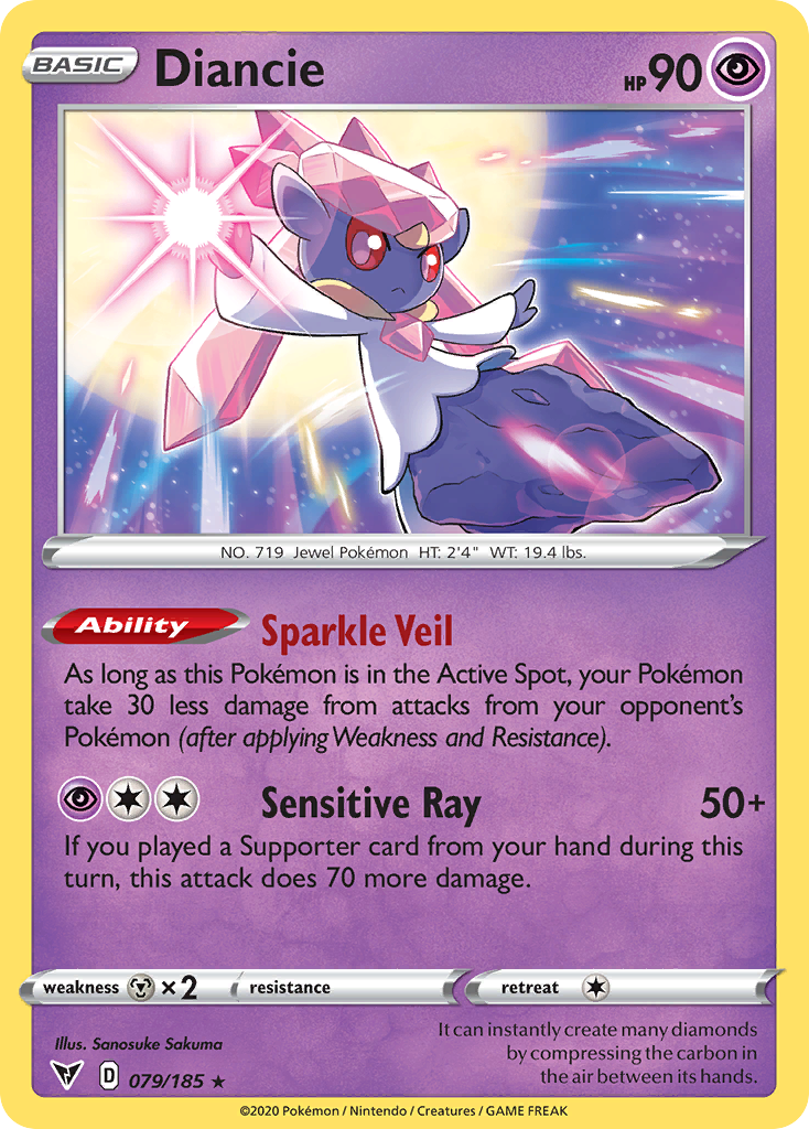 Diancie [SWSH04: Vivid Voltage] Reverse Holofoil - Deck Out Gaming