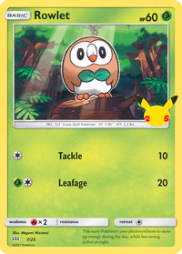 Rowlet [McDonald's 25th Anniversary Promos] Holofoil - Deck Out Gaming