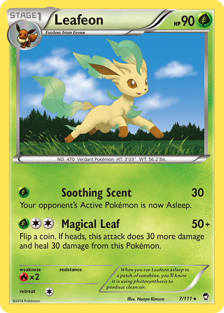 Leafeon (7) [XY - Furious Fists] Reverse Holofoil - Deck Out Gaming