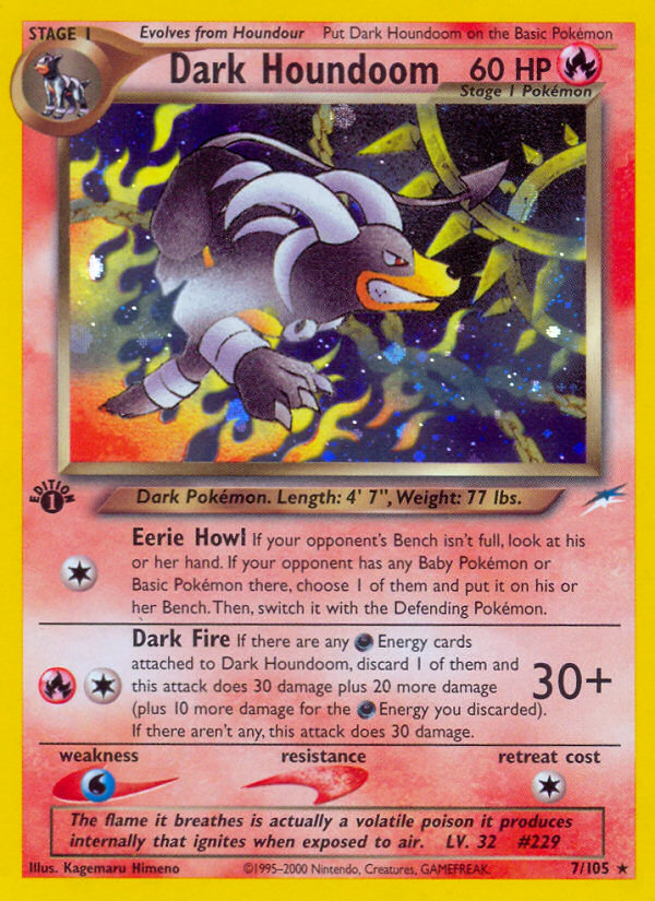 Dark Houndoom (7/105) [Neo Destiny 1st Edition] - Deck Out Gaming