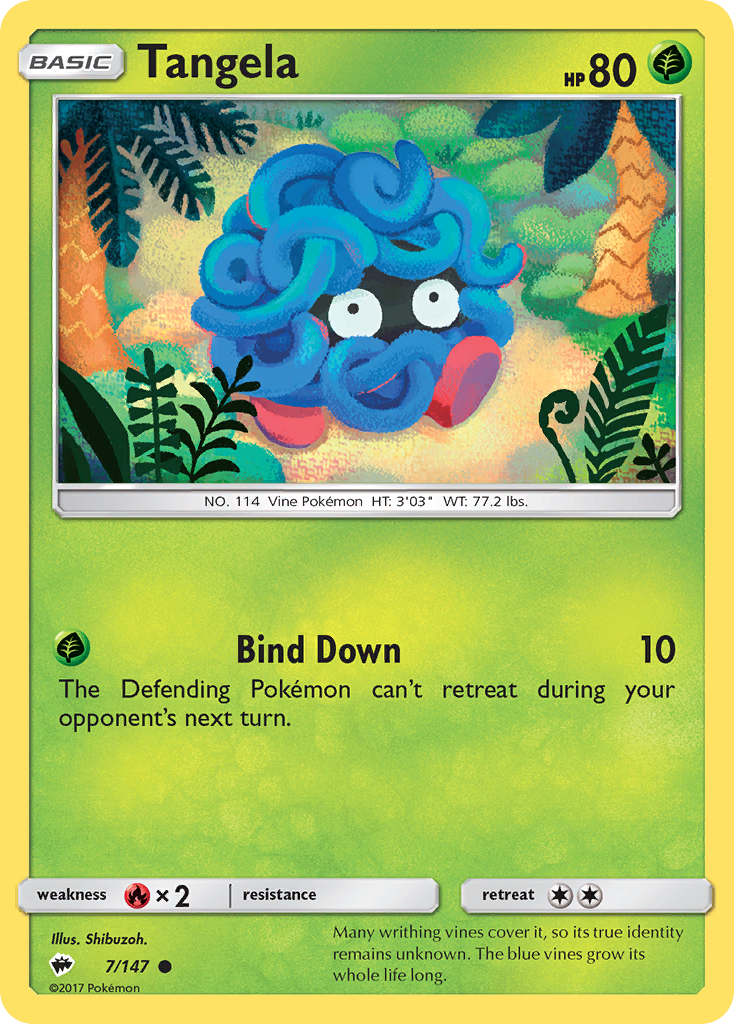 Tangela (7) [SM - Burning Shadows] Reverse Holofoil - Deck Out Gaming