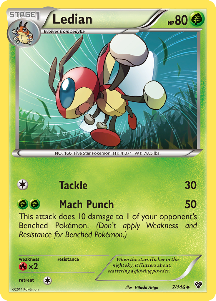 Ledian (7) [XY Base Set] - Deck Out Gaming