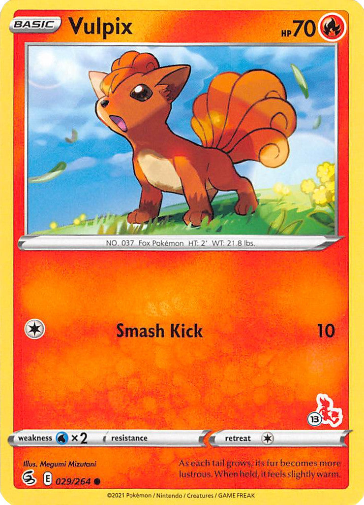 Vulpix (029/264) (Cinderace Stamp #13) [Battle Academy 2022] - Deck Out Gaming