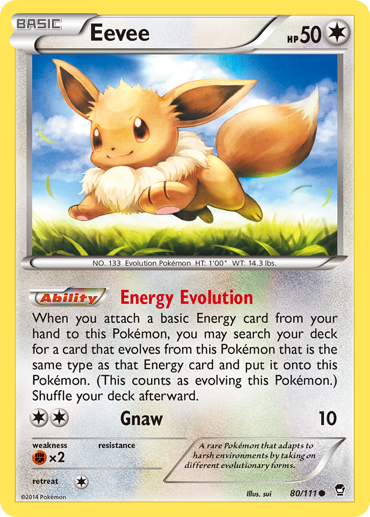 Eevee (80) [XY - Furious Fists] Reverse Holofoil - Deck Out Gaming