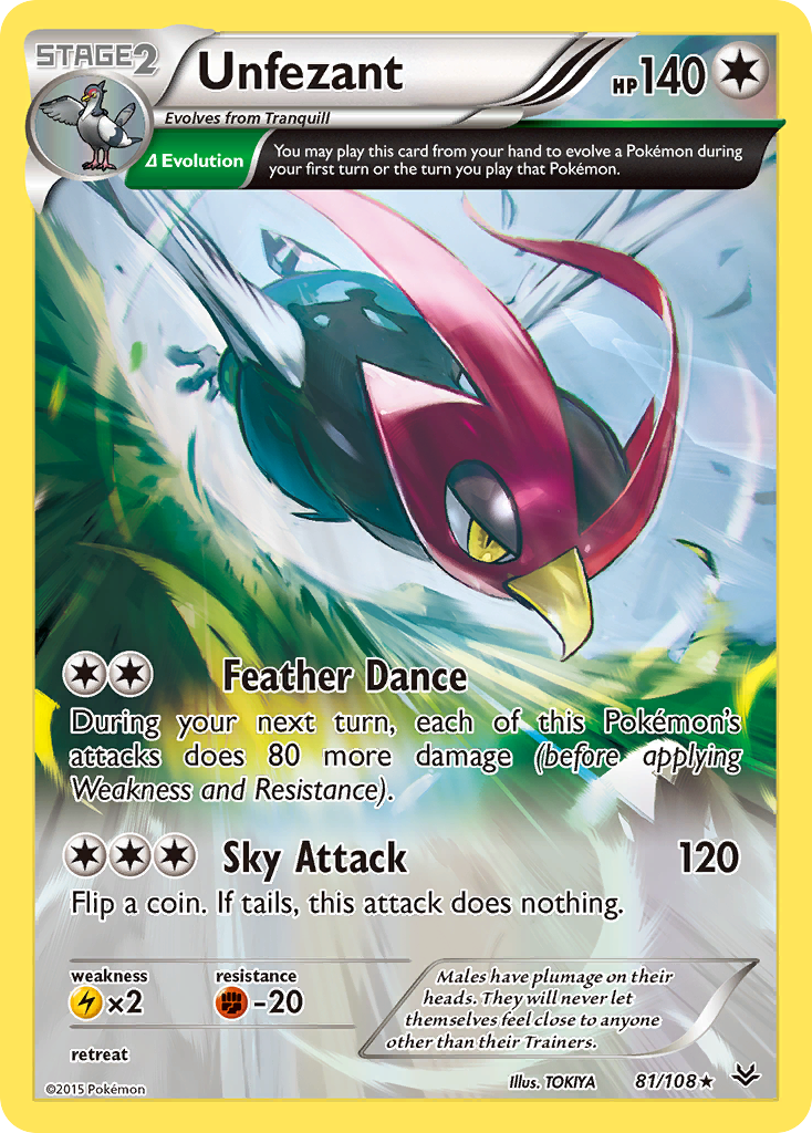 Unfezant (81 Delta) (81) [XY - Roaring Skies] Reverse Holofoil - Deck Out Gaming