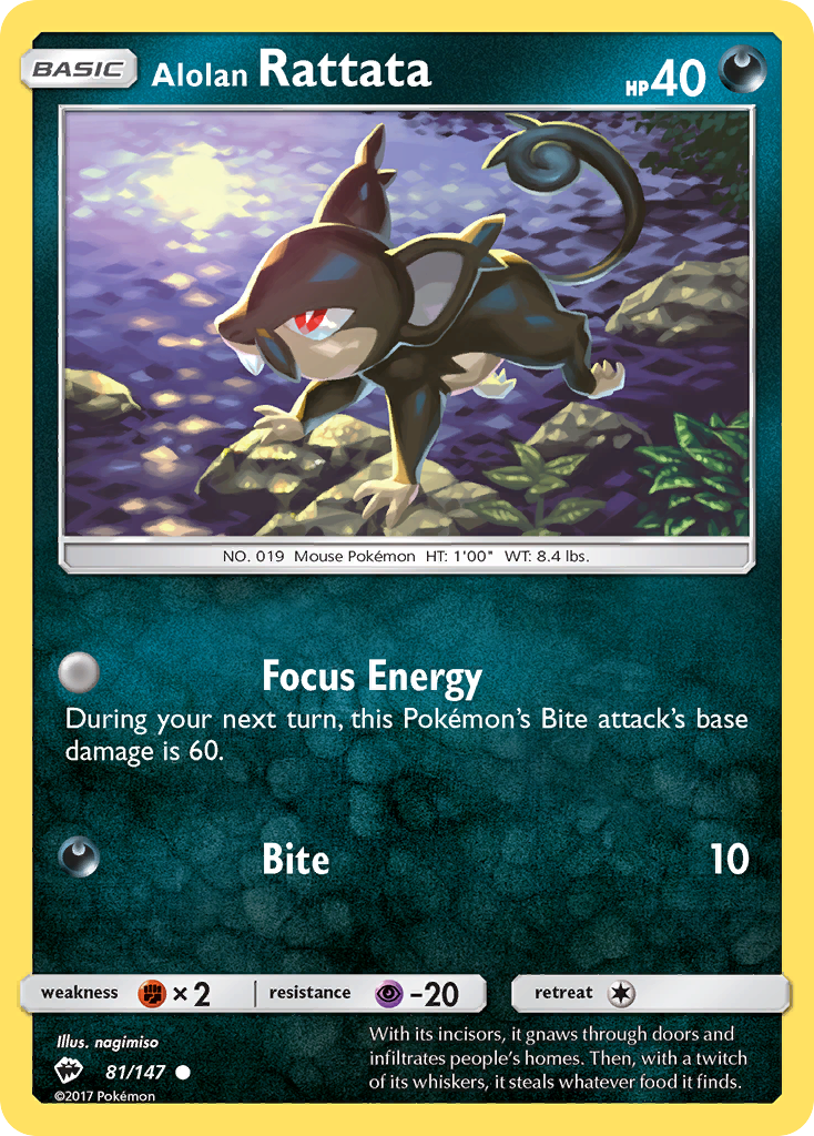 Alolan Rattata (81) [SM - Burning Shadows] Reverse Holofoil - Deck Out Gaming