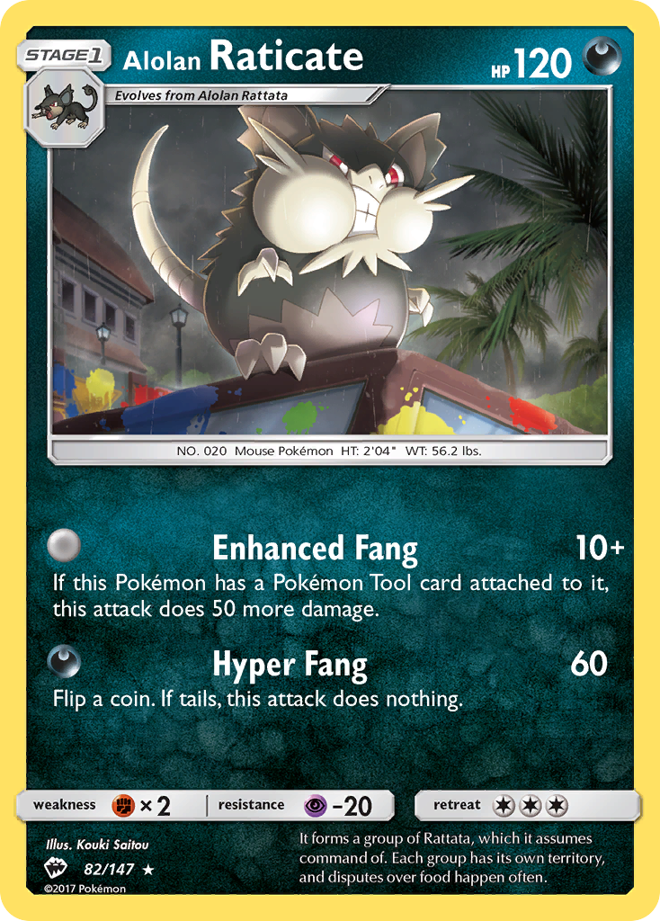 Alolan Raticate (82) [SM - Burning Shadows] - Deck Out Gaming