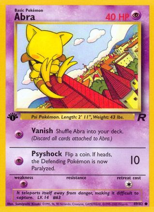 Abra (49) [Team Rocket] 1st Edition - Deck Out Gaming