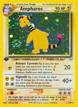 Ampharos (1) [Neo Revelation] 1st Edition Holofoil - Deck Out Gaming