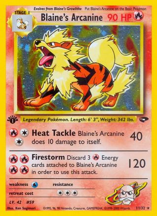 Blaine's Arcanine (1) [Gym Challenge] 1st Edition Holofoil - Deck Out Gaming