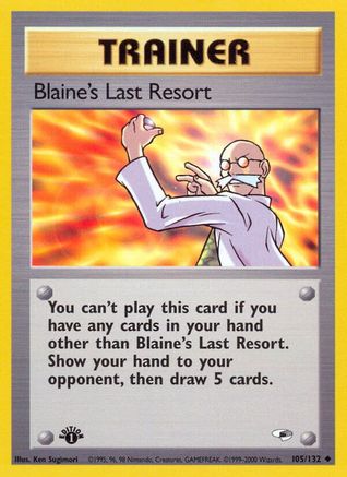 Blaine's Last Resort (105) [Gym Heroes] 1st Edition - Deck Out Gaming