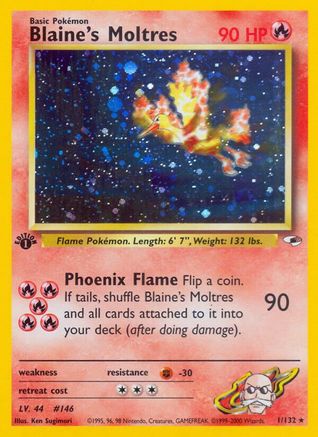 Blaine's Moltres (1) [Gym Heroes] 1st Edition Holofoil