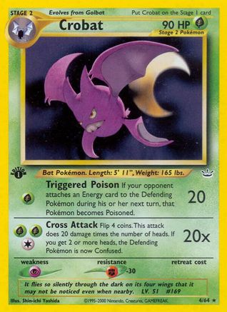 Crobat (4) [Neo Revelation] 1st Edition Holofoil - Deck Out Gaming