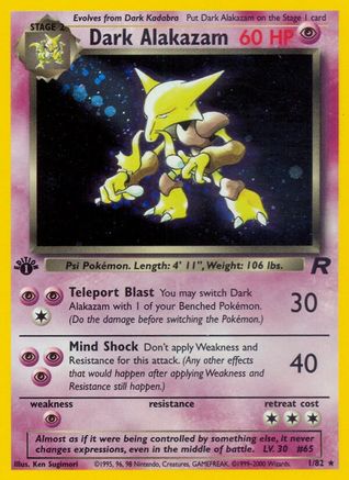 Dark Alakazam (1) [Team Rocket] 1st Edition Holofoil - Deck Out Gaming