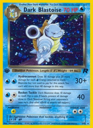 Dark Blastoise (3) [Team Rocket] 1st Edition Holofoil - Deck Out Gaming