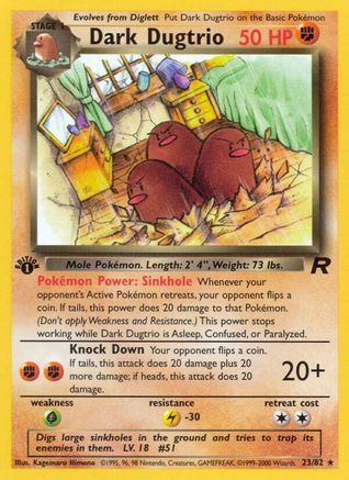 Dark Dugtrio (23) [Team Rocket] 1st Edition - Deck Out Gaming