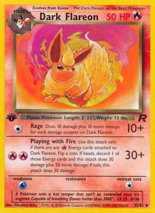 Dark Flareon (35) [Team Rocket] 1st Edition - Deck Out Gaming