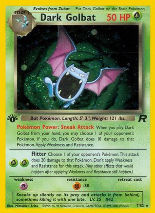 Dark Golbat (7) [Team Rocket] 1st Edition Holofoil - Deck Out Gaming