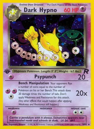 Dark Hypno (9) [Team Rocket] 1st Edition Holofoil - Deck Out Gaming