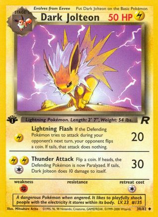 Dark Jolteon (38) [Team Rocket] 1st Edition - Deck Out Gaming