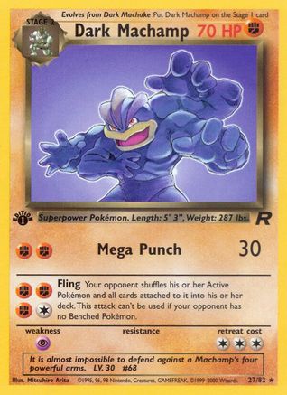 Dark Machamp (27) [Team Rocket] 1st Edition - Deck Out Gaming