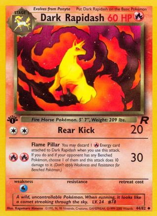 Dark Rapidash (44) [Team Rocket] 1st Edition - Deck Out Gaming