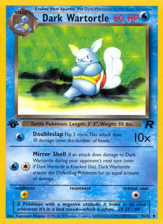 Dark Wartortle (46) [Team Rocket] 1st Edition - Deck Out Gaming