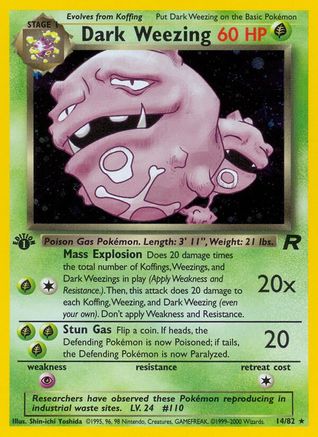 Dark Weezing (14) [Team Rocket] 1st Edition Holofoil - Deck Out Gaming