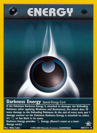 Darkness Energy (104) [Neo Genesis] 1st Edition - Deck Out Gaming